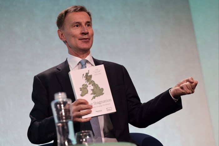 Jeremy Hunt speaking at the report’s launch in London