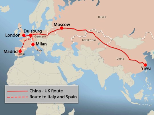 This London station has trains direct to China - but there's a catch