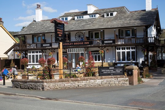 Pooley Bridge Inn, Pooley Bridge village, Lake District national park, Cumbria, England