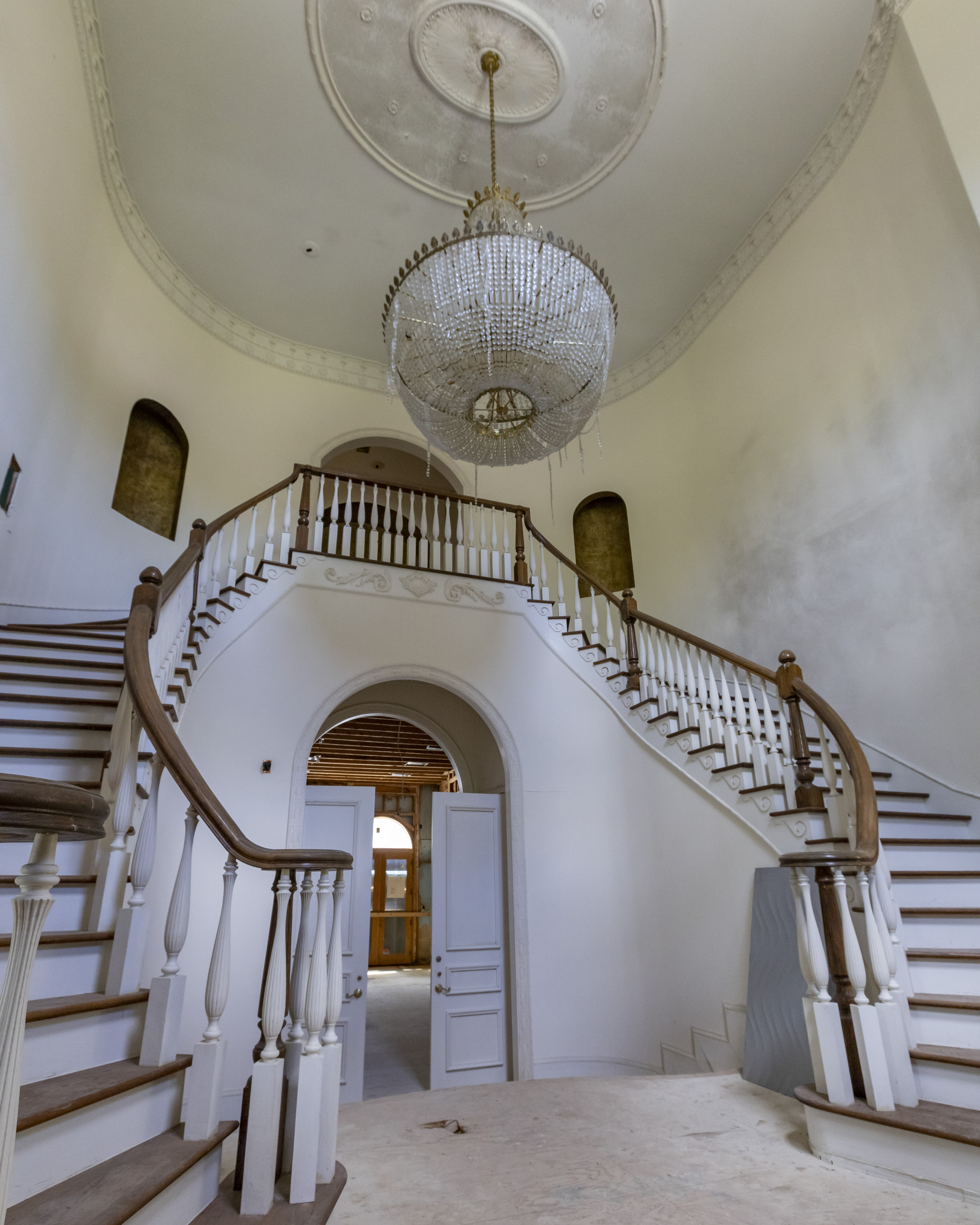 The grand staircase of the mansion in Atlanta