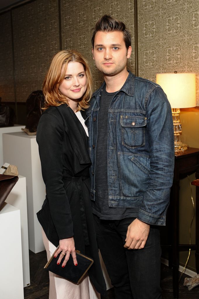 LOS ANGELES, CA - APRIL 03: Alexandra Breckeridge and Casey Hooper attend REVISIT Launch Party  on April 3, 2014 in Los Angeles, California. (Photo by Stefanie Keenan/WireImage)