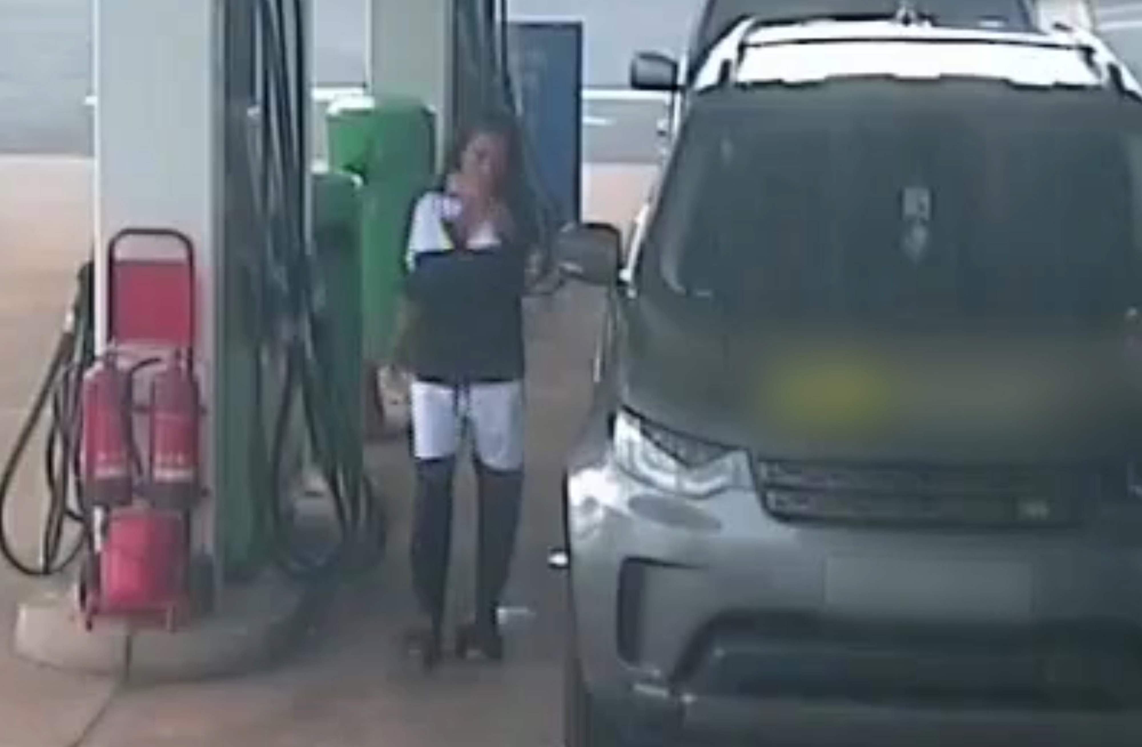 Katie was previously captured on CCTV leaving her gold Range Rover while at a M&S petrol garage in Kettering