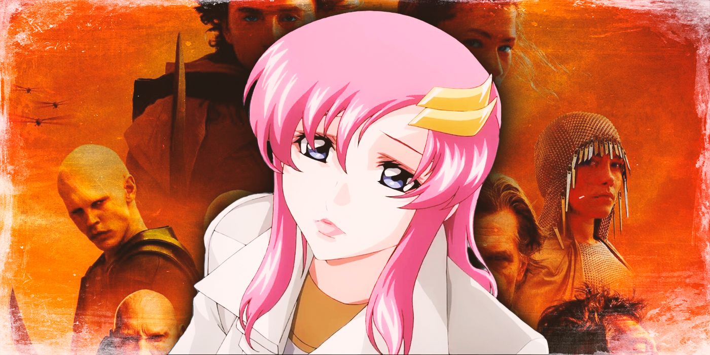 Gundam Seed Freedom's Lacus Clyne with Dune: Part Two cast in the background