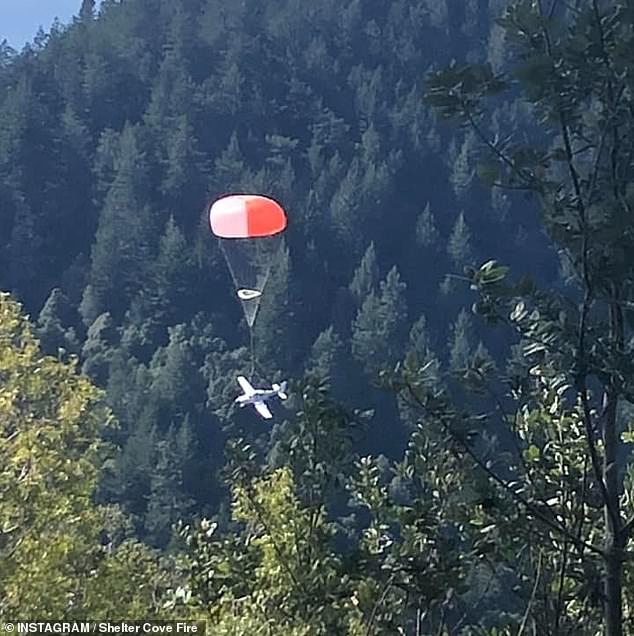 The family of three on board this Cirrus SR22 light aircraft escaped with only a few cuts and bruises when their parachute deployed over California this past Friday