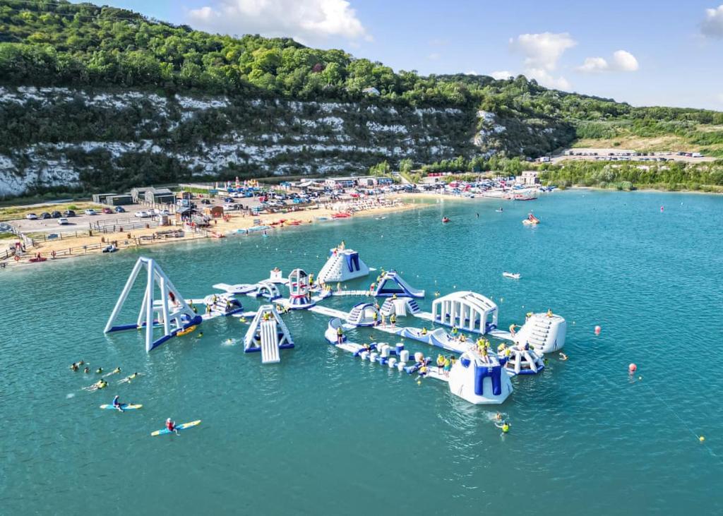 It's home to Kent's largest aquapark with inflatable obstacles