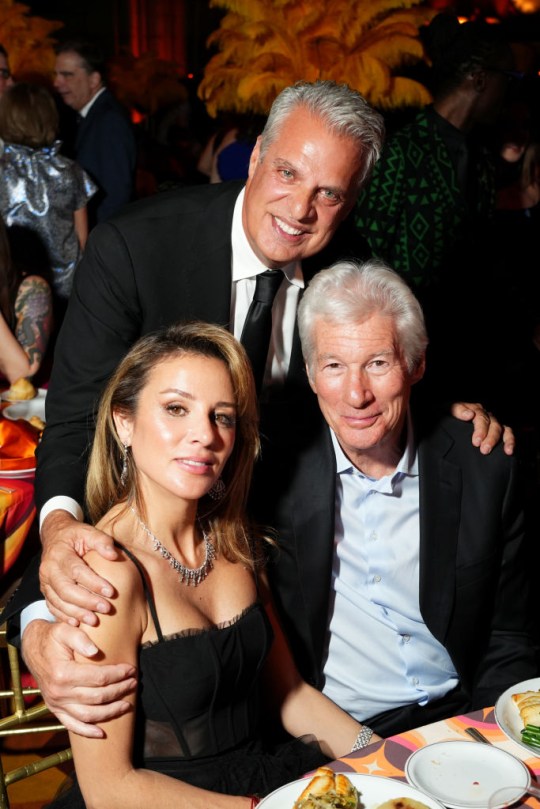 Alejandra Gere, Eric Ripert and Richard Gere at their table for the City Harvest Gala 2024