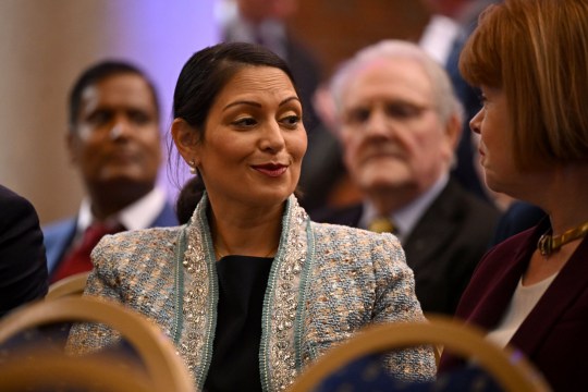 Former Home Secretary Priti Patel attends the 'Popular Conservatives' conference on February 6, 2024 in London, England