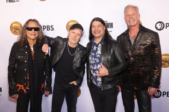 Kirk Hammett, Lars Ulrich, Rob Trujillo, and James Hetfield of Metallica