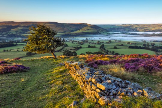 A colourful landscape in the Peak District, Derbyshire, England