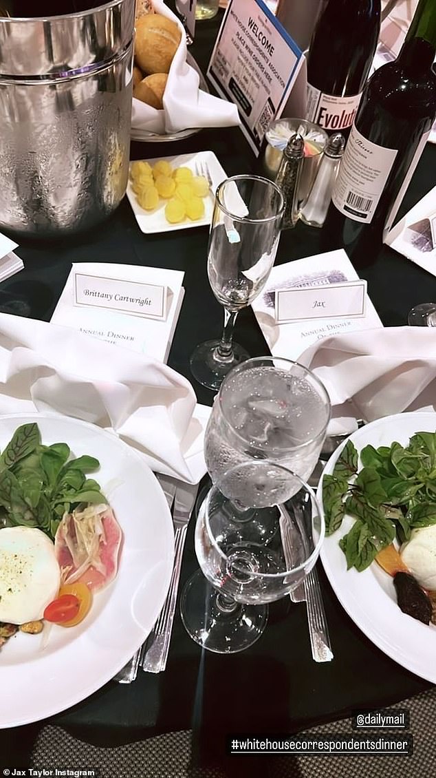 In an Insta Story picture taken from his dinner table, Jax revealed that he and Brittany had been seated next to each other