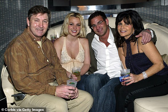 Britney with her father, brother and mother in 2006. Her parents separated