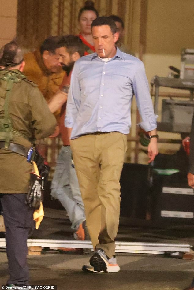 Ben Affleck was seen for the first time on the Los Angeles set of his next movie, the sequel to The Accountant