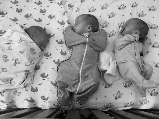 (L-R) Rafa, Frankie and Jerry were born at 33 weeks (Picture: Supplied)