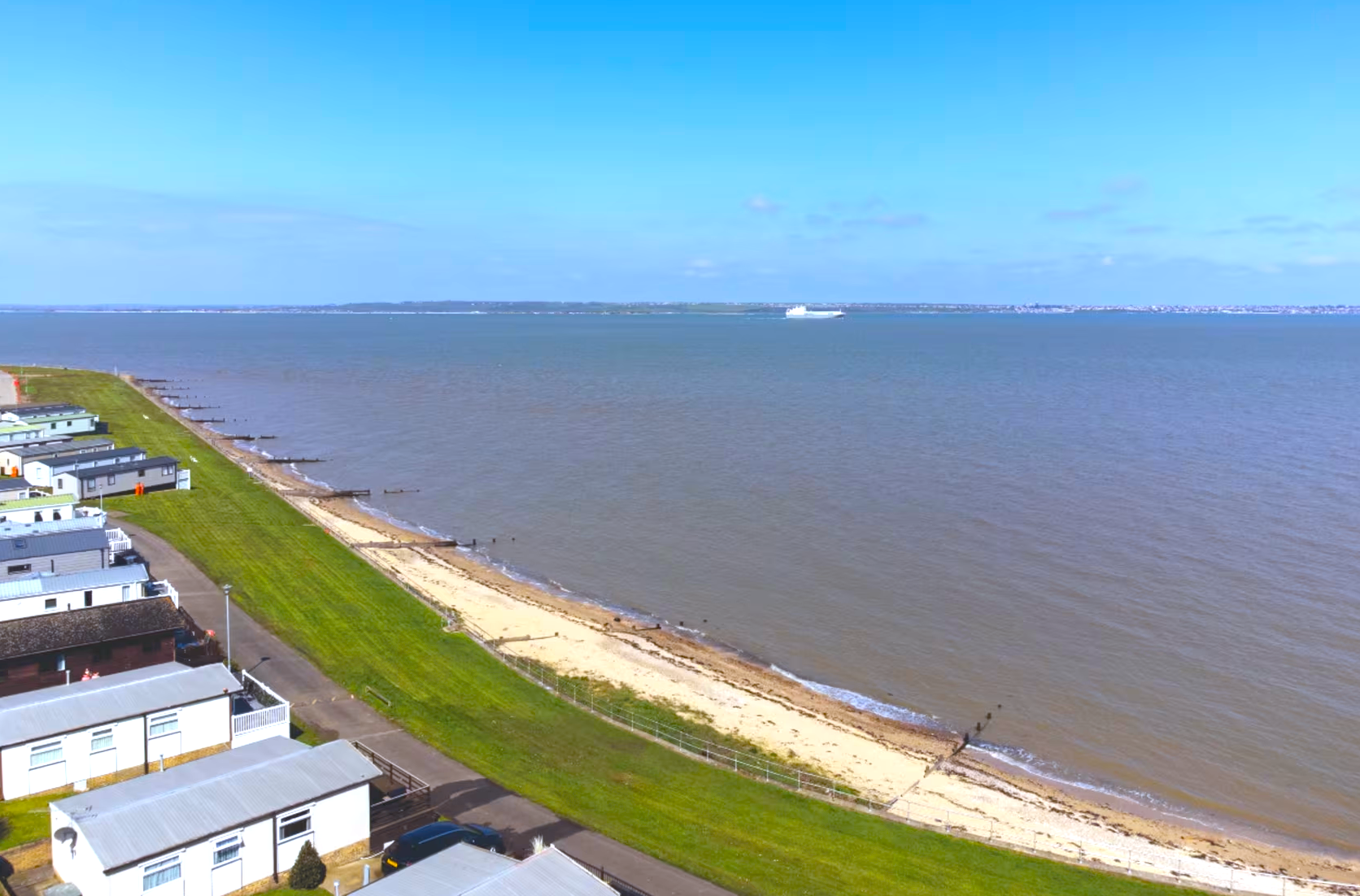 The park offers a prime location with easy access to the coast of the Thames Estuary