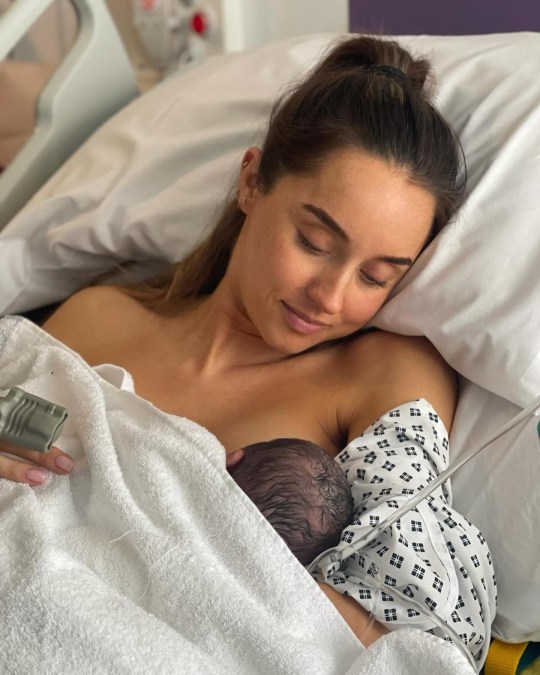 Emily Andre with baby girl