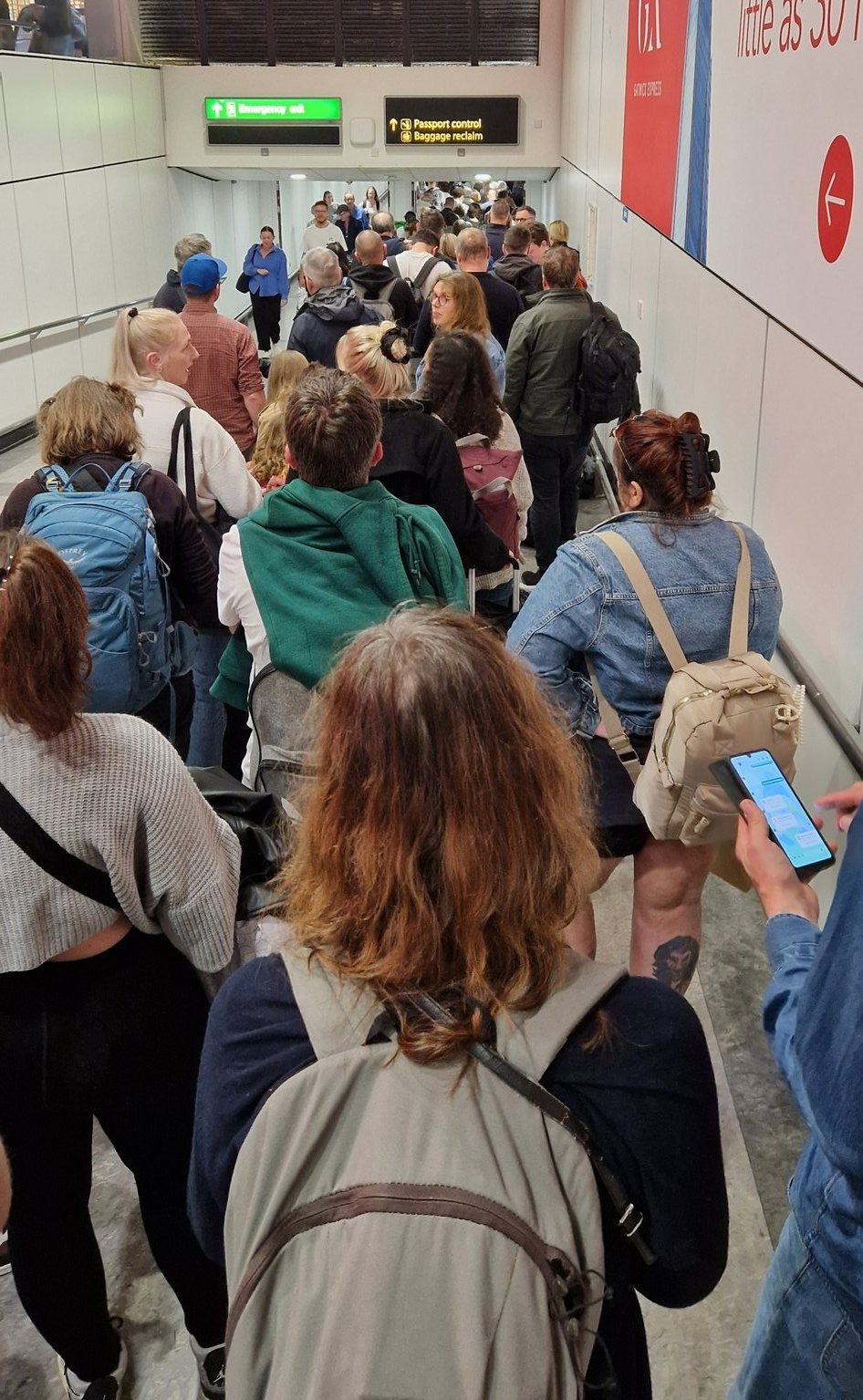 Long queues have been reported at gatwick Airport