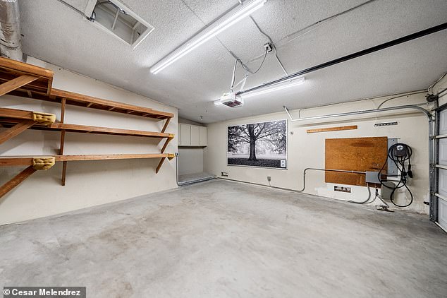 The garage is spacious and will get the job done for anyone who needs to park their cars or store any necessary items like tools, toys or in Steve-O's case, accessories for his goat barn that was once on the property