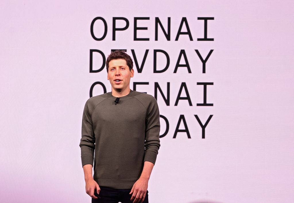 SAN FRANCISCO, CALIFORNIA - NOVEMBER 06: OpenAI CEO Sam Altman smiles during the OpenAI DevDay event on November 06, 2023 in San Francisco, California. Altman delivered the keynote address at the first-ever Open AI DevDay conference.(Photo by Justin Sullivan/Getty Images)