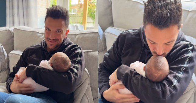 Peter Andre with baby girl
