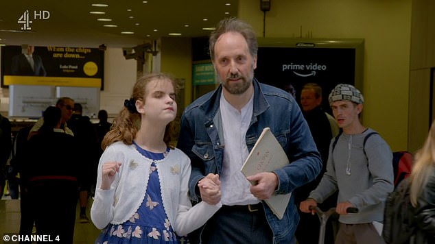 Lucy Illingworth captured the hearts of the nation last year when she won The Piano in February 2023. Pictured: Lucy, aged 13 and Daniel Bath, her piano teacher at Leeds Station