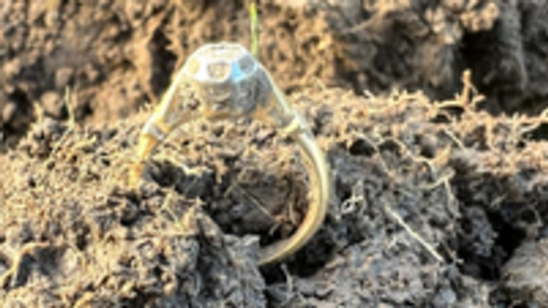 Marilyn Birch&#39;s engagement ring was found 54 years after it went missing. Pic: Marilyn Birch