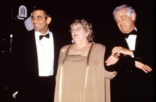 George Clooney, Rosemary Clooney and Nick Clooney at an event in the 1990s