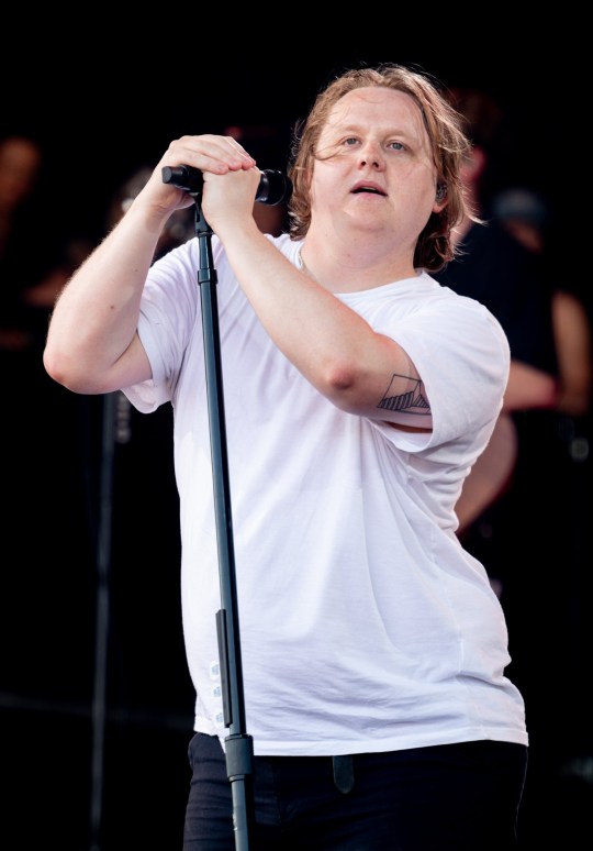 Lewis Capaldi performing at Glastonbury 2023