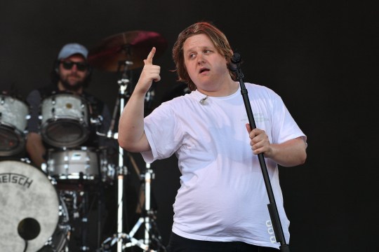 Lewis Capaldi performing at Glastonbury 2023