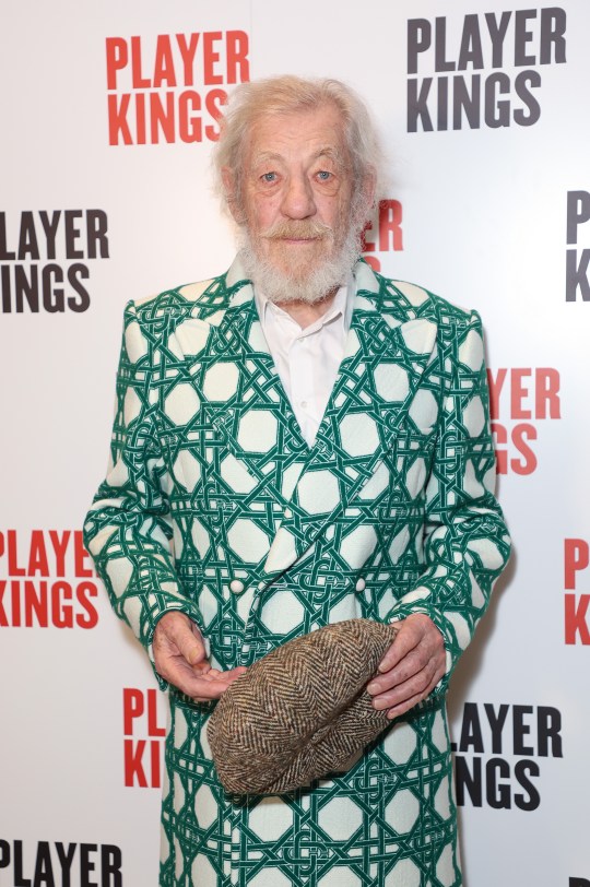 Sir Ian McKellen at press night for Player Kings at the Noel Coward Theatre