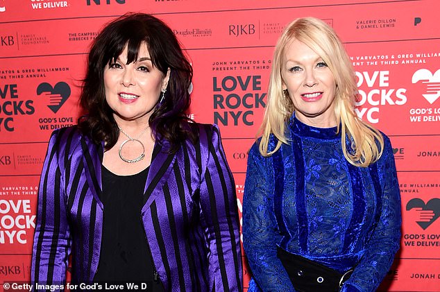 Wilson and her sister Nancy were the two main singers in Heart, a rock band formed in the 1970s, and have sold 35million records worldwide - pictured 2019
