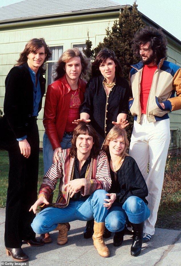 Heart are pictured in 1978 with then-line-up Roger Fisher, Howard Leese, Ann, Michael DeRosier, Steve Fossen and  Nancy