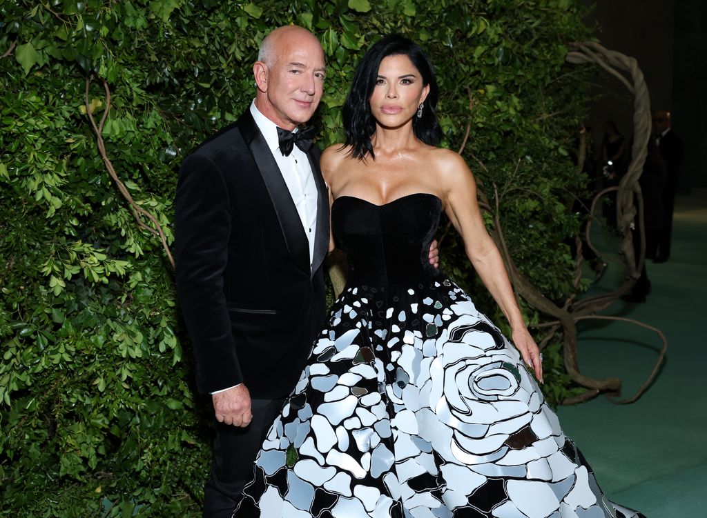 Jeff Bezos and Lauren SÃ¡nchez attend The 2024 Met Gala Celebrating "Sleeping Beauties: Reawakening Fashion" at The Metropolitan Museum of Art on May 06, 2024 in New York City.