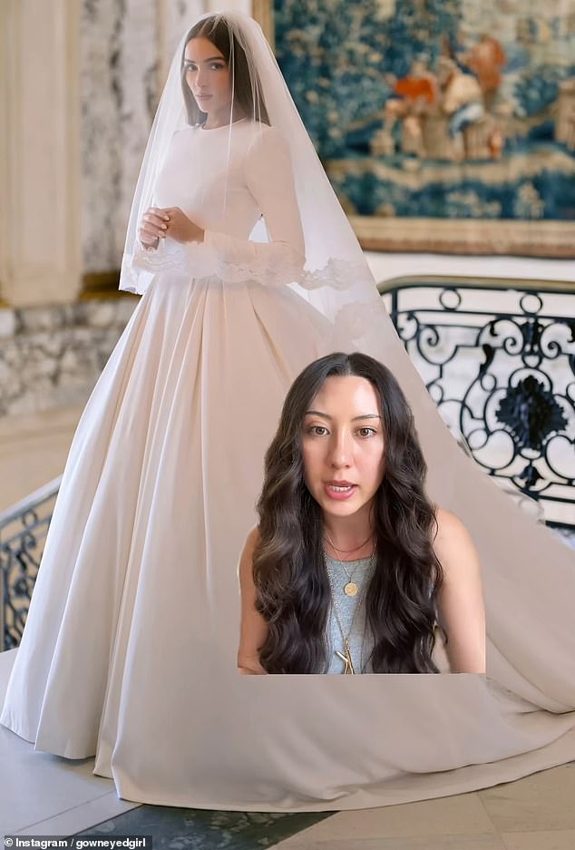 The media personality - who currently boasts nearly 100k followers - kicked off the nearly six-minute clip by saying, 'I have been a bridal creator for almost four years now, and I have never said this before. But I do not like this wedding dress'