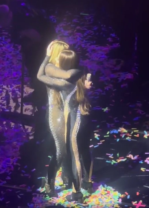 Cheryl and Nadine shared a huge hug