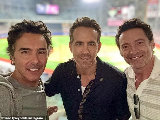 Taking to Instagram, Reynolds shared a series of photos with his colleagues as they took in the action. 'Wasn’t expecting to end up at this beautiful ballpark watching a baseball game in Seoul, Korea tonight. But that’s what happened. No take-backs,' he captioned the post