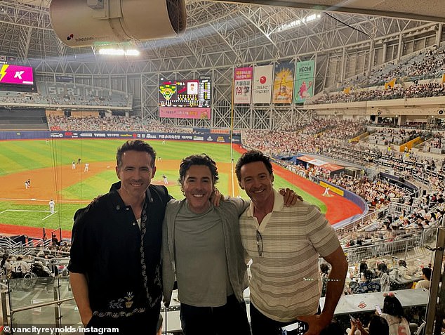 The co-stars took the opportunity to watch a game of baseball while visiting the East Asian country