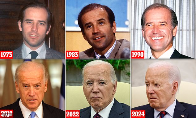 The doctors DailyMail.com spoke to said Biden had been aging normally up until 2021/2022 - when the decline became sharper