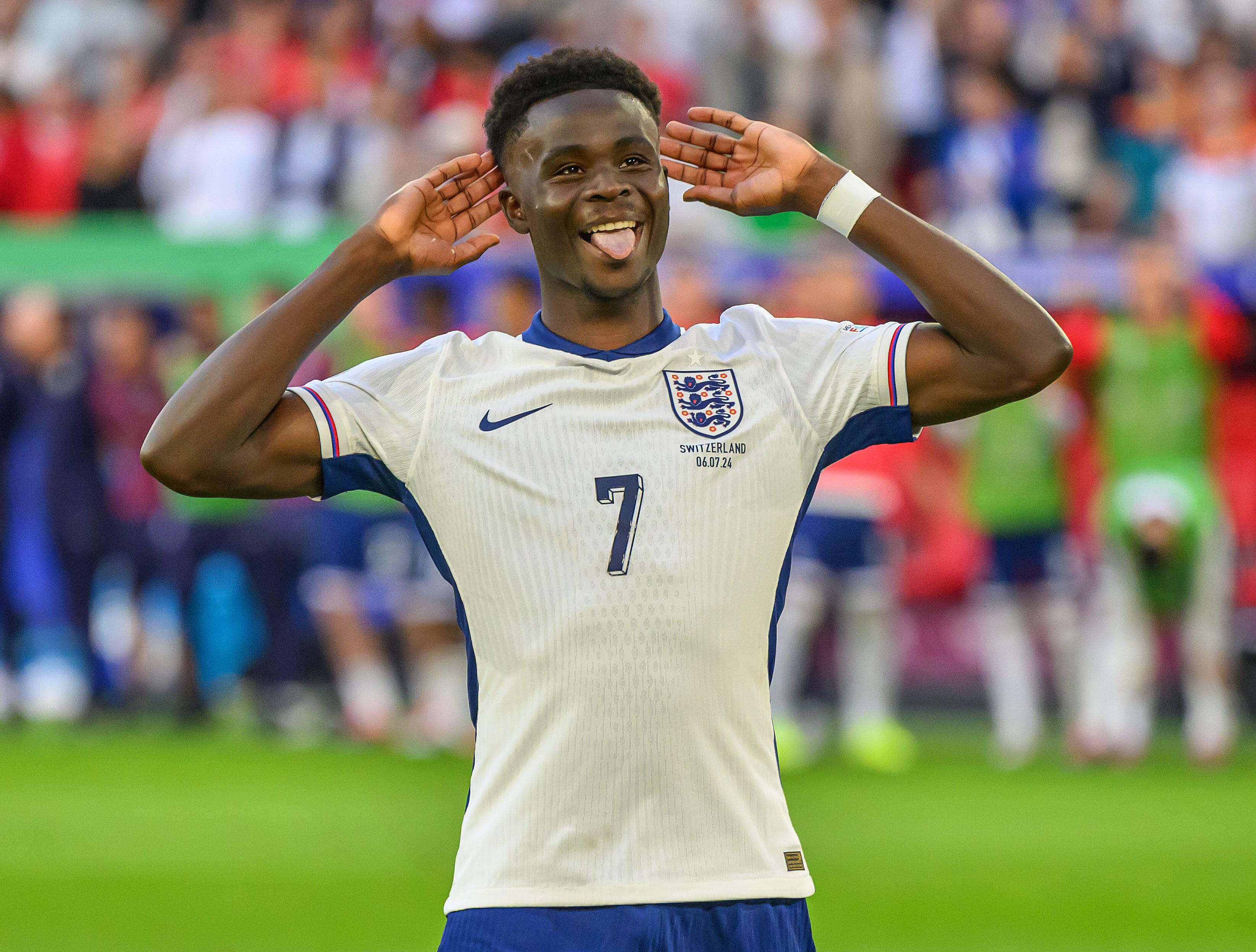 Saka scored a stunning equaliser and converted his penalty in England's win over Switzerland