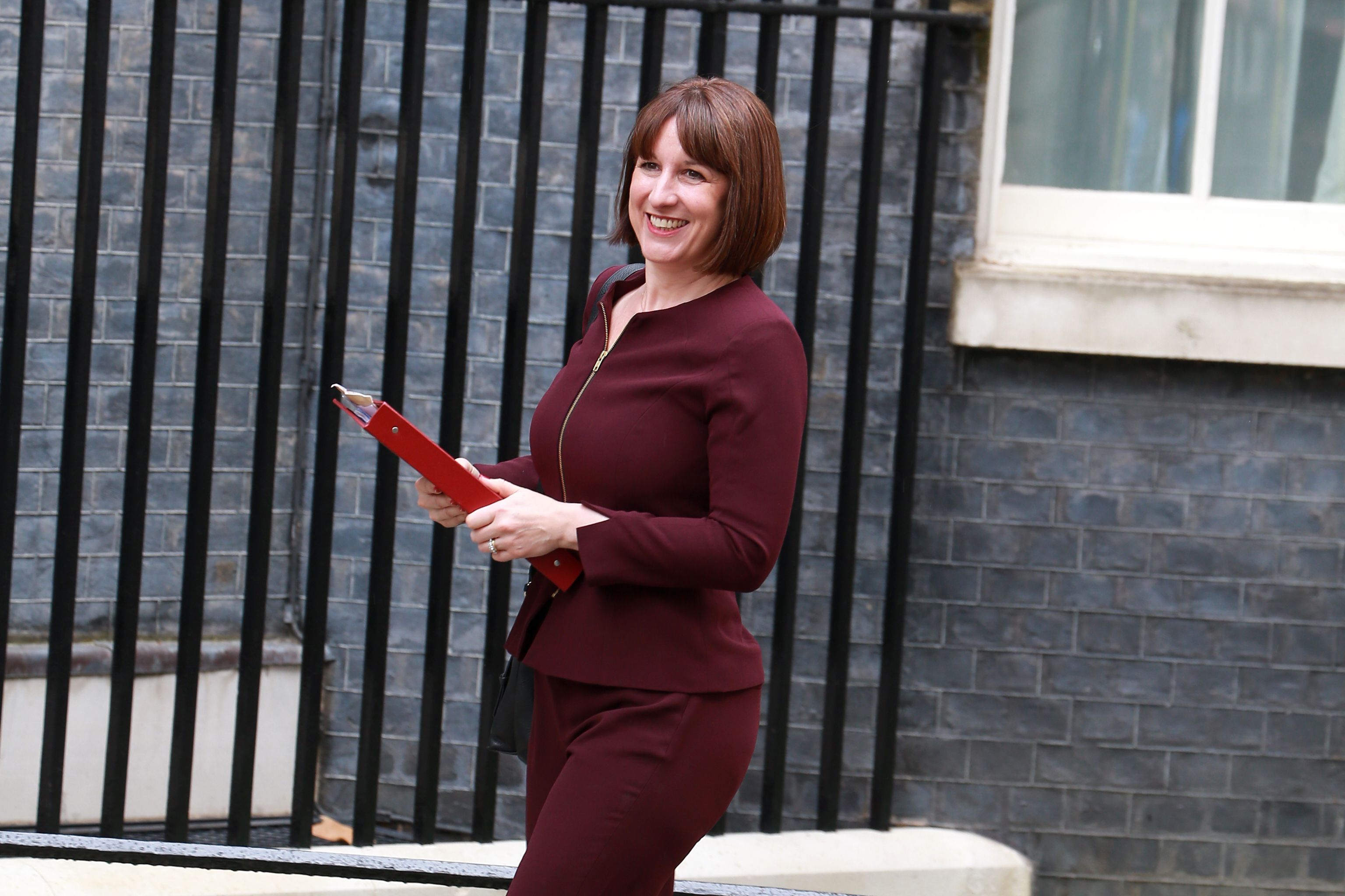 Rachel Reeves arrives at Number 10 Downing street for her first day as Chancellor