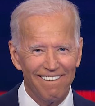 Biden at a Democratic nominee debate in 2019 looking sharp