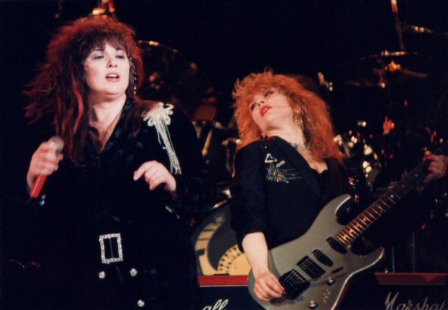 Nancy and Ann Wilson of American group Heart performing