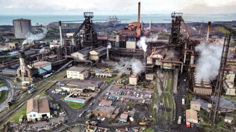 PA Media Tata's Port Talbot steel works