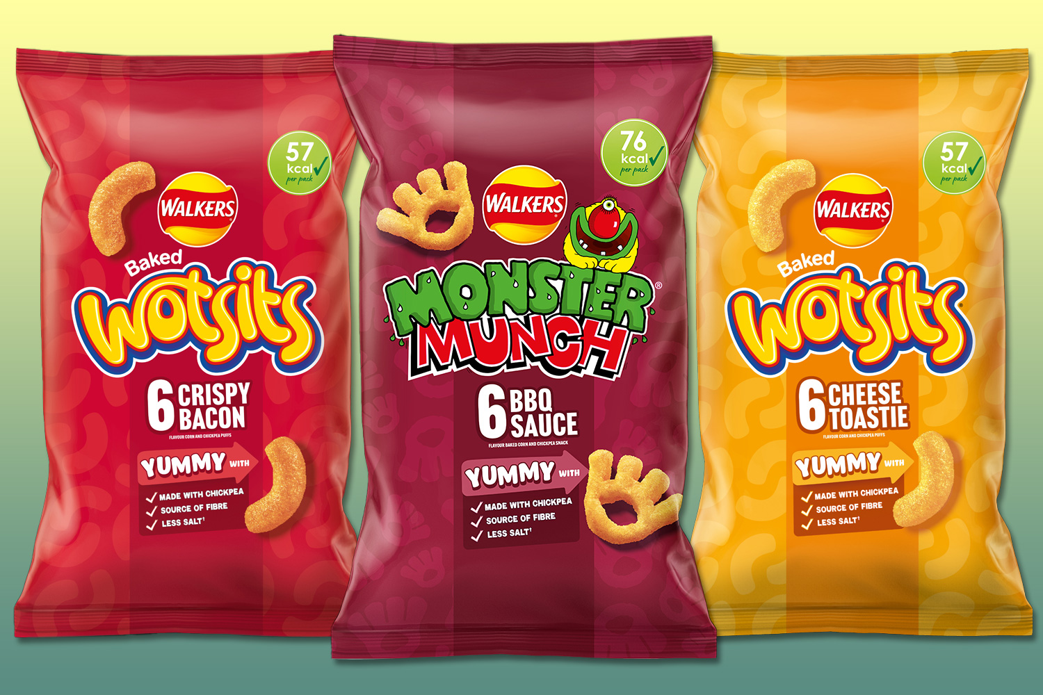 Walkers has launched three new crisp varieties all made from chickpea