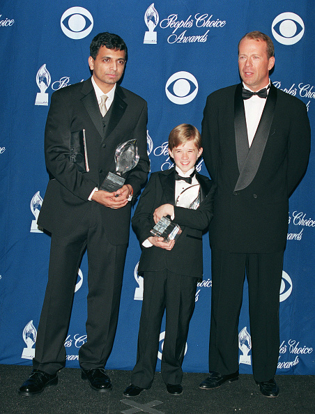 Haley Joel Osment and Bruce Willis 