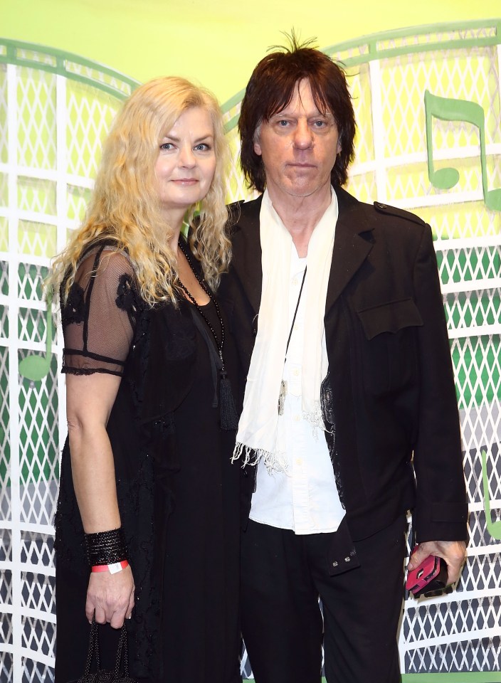 Jeff Beck with wife Sandra Cash