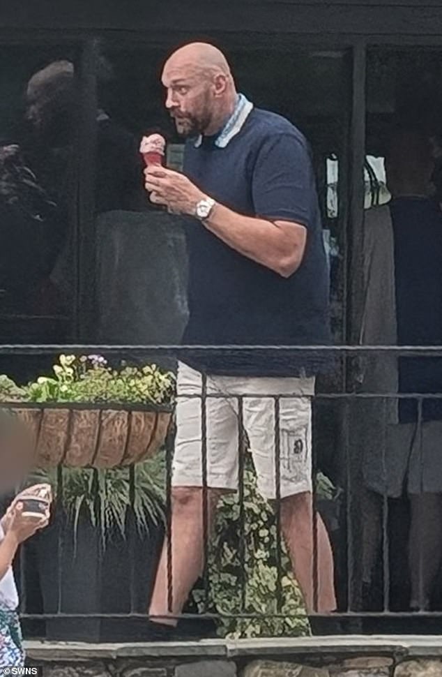 Former heavyweight world champion boxer Tyson, 36, was seen for the first time since the news broke as he visited an ice cream shop in the Lake District with his wife, 34