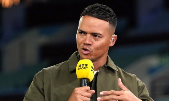 Jermaine Jenas with a mic in hand