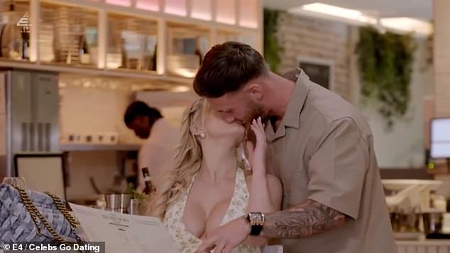 Despite sources claiming Robbie has been on set while Helen filmed the dating show, which follows a group of single celebrities looking for love, it didn't stop the soap star from kissing a date called Luke in one episode