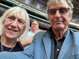 Mark Allen at Wembley with his wife Sue