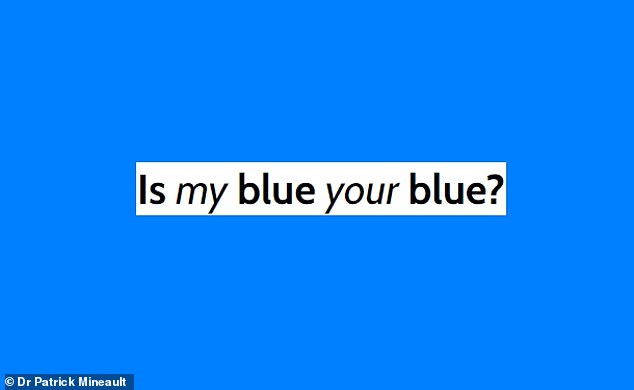 At the end of the test, you'll be shown where your blue-green boundary sits, and how it compares to the rest of the population